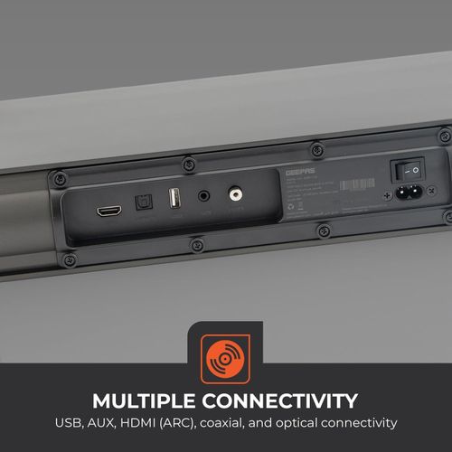 Geepas Powerful Bass Portable Sound Bar System,LED Display,Deep Bass with Mobile,TV,Tablet PC,Laptop,Computer & More-Black