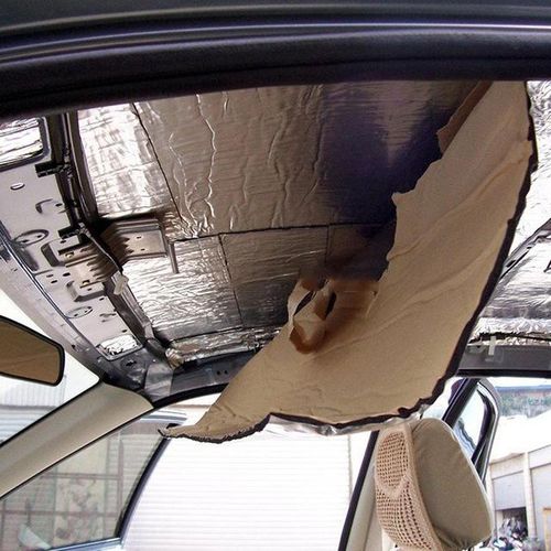 2000x500mm 10mm Aluminum Foil Sound Deadener Insulation Mat Noise Heat Shield Insulation Car Deadening Foam Cotton Sound-