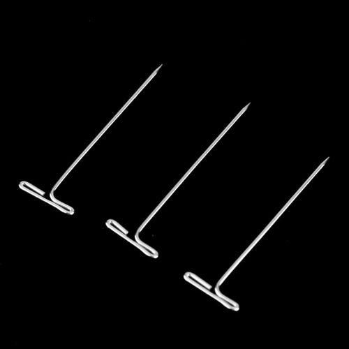 100x Stainless Steel T  Pins For Fixing Wigs Modelling Crafts