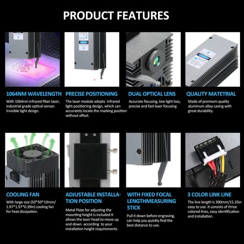 20W 1065nm Laser Engraving Machine Metal Marking Laser