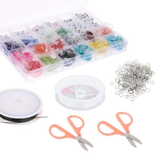 Small Glass  Beads 3mm Mini Bracelet Mix Beads Kit With Elastic