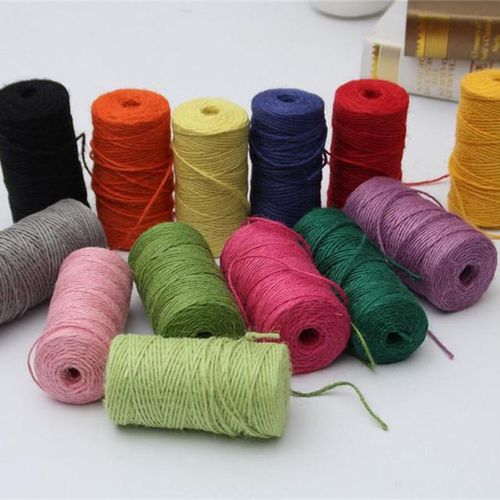 1roll 100m Natural Burlap Hessian Jute Twine Cord Hemp String 2mm Wrap Packing String Rustic Wedding Decoration Aa7905