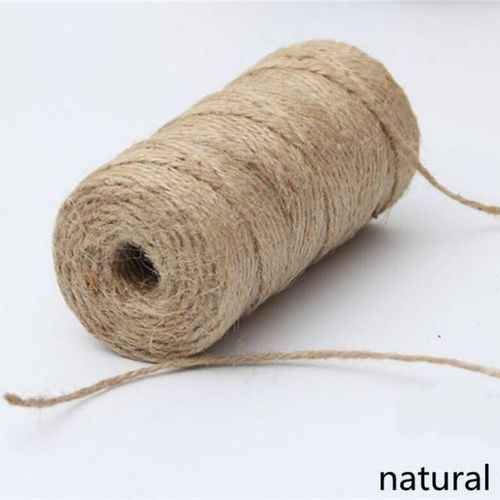 1roll 100m Natural Burlap Hessian Jute Twine Cord Hemp String 2mm Wrap Packing String Rustic Wedding Decoration Aa7905