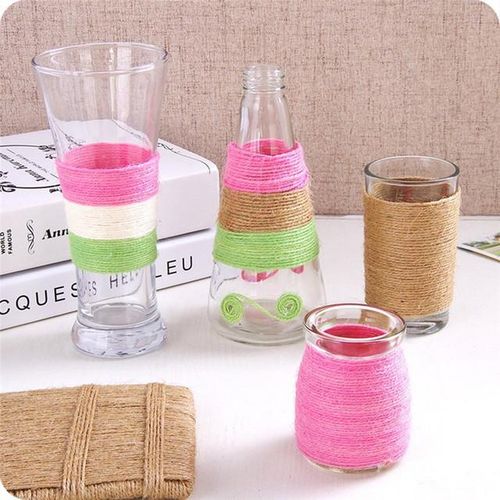1roll 100m Natural Burlap Hessian Jute Twine Cord Hemp String 2mm Wrap Packing String Rustic Wedding Decoration Aa7905