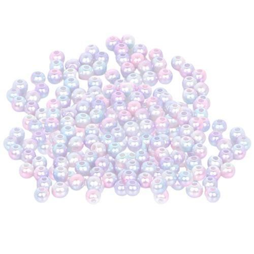 50100200500Pc ABS Plastic Loose Beads 4mm Pink Purple Blue
