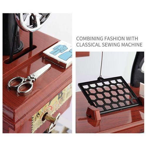 Mini Sewing Machine Music Box Retro Classical Treadle Sewing