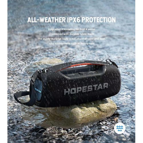 Hopestar Water Proof Wireless Speaker Subwoofer With Long Hours Of Playtime-Multicolours