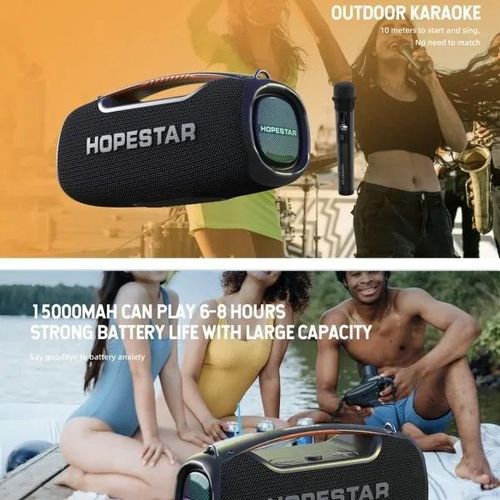Hopestar Water Proof Wireless Speaker Subwoofer With Long Hours Of Playtime-Multicolours