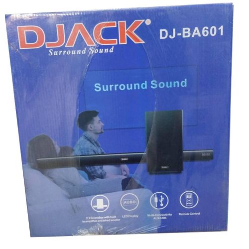 2.1 Surround Sound Soundbar With Built In Amplifier And Wired Sound-Black