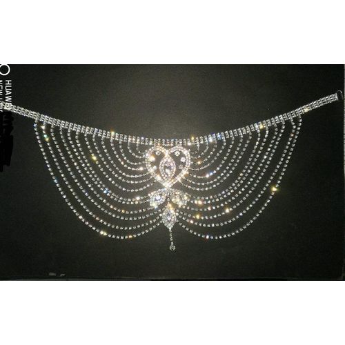 Bridal Headpiece Crystal Rhinestone Chain Flapper Cap Wedding Hair Accessories Party Backside Forehead Band Piece Jewelry