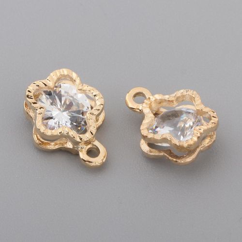 10 Pieces Crystal Alloy Rhinestone Charms Pendant DIY
