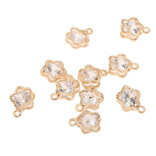 10 Pieces Crystal Alloy Rhinestone Charms Pendant DIY