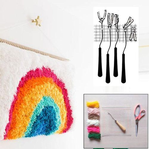 100x150cm Blank Rug Hooking Mesh Canvas Latch Hook Rug Making Carpet Tapestry Diy Kit Tool For Embroidery Crafts Decoration