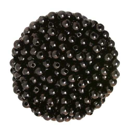 500pcs 6mm Round ABS Plastic Imitation Pearls Jewelry Findings Black