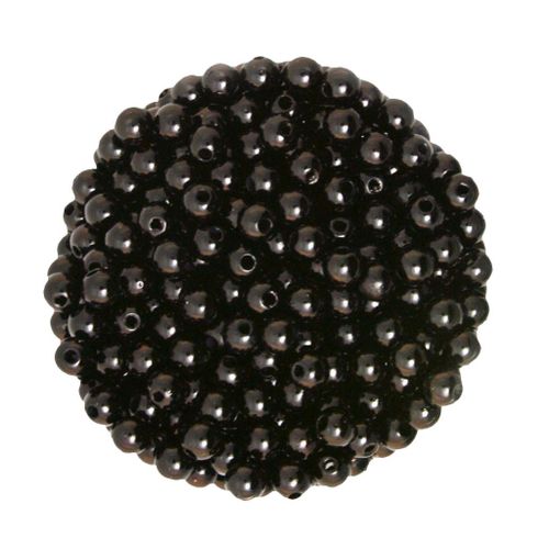 500pcs 6mm Round ABS Plastic Imitation Pearls Jewelry Findings Black