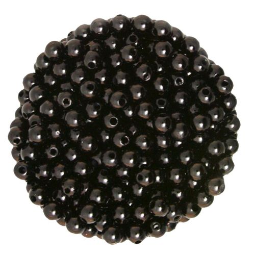 500pcs 6mm Round ABS Plastic Imitation Pearls Jewelry Findings Black