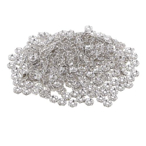Prettyia 500 Pcs Crystal Rhinestone Rondelle Spacer Bead DIY Jewelry
