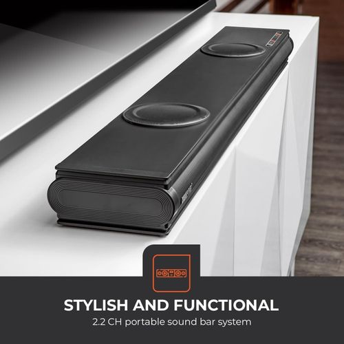 Portable Sound Bar System, LED Display,Deep Bass, Optical, HDMI & Coaxial Input Compatible With Mobile, TV, DVD, Home Theatre System, Tablet PC, Laptop, Computer & More-Black