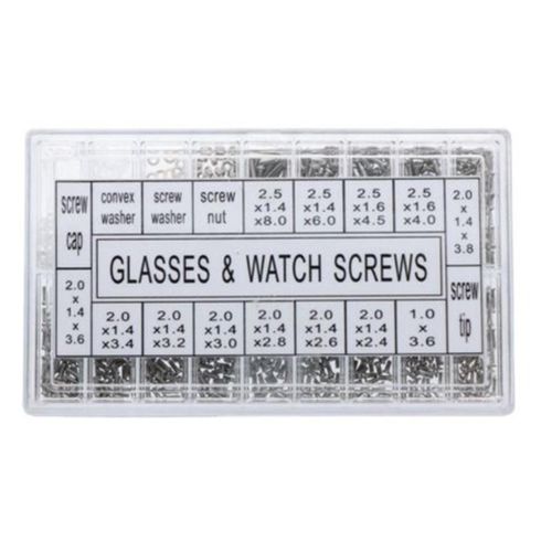 1000pcs Tiny Screws Nut Screwdriver Repair Kits Tool For Eyeglass Glasses Watches,Default NO5107