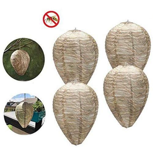 4PCS Decoy Hanging Fake Wasp Nest Paper Wasp Nest for