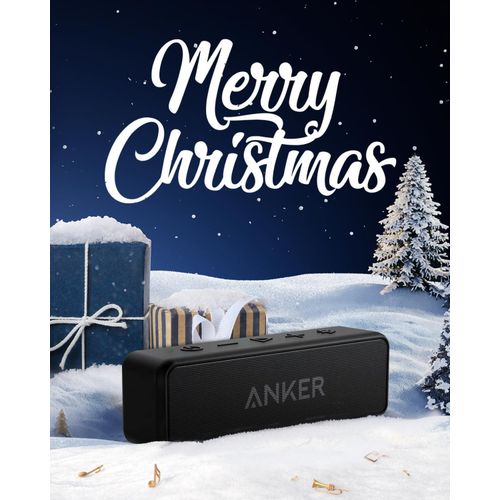 Anker Soundcore 2 Portable Bluetooth Speaker with 12W Stereo Sound, Bluetooth 5, BassUp, IPX7 Waterproof, 24-Hour Playtime, Wireless Stereo Pairing, Speaker for Home, Outdoors, Travel