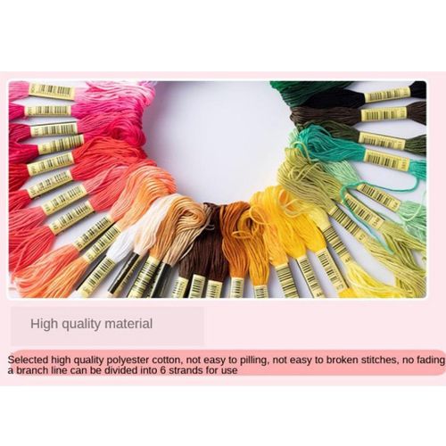 50 Skeins Mix Colors Cotton Craft Cross Stitch Embroidery Thread Floss