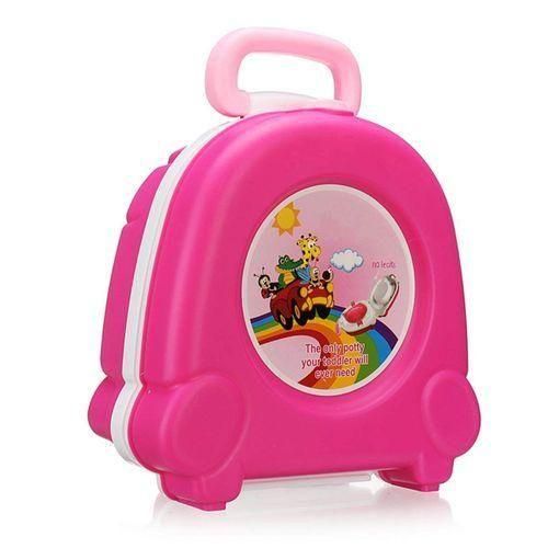 Portable Travel Potty Toilet Carry Seat Chair Toilet For Kids Baby Training Pink