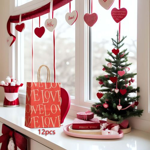 12Pcs Valentine's Day Gift Bag Romantic Party Favors  A