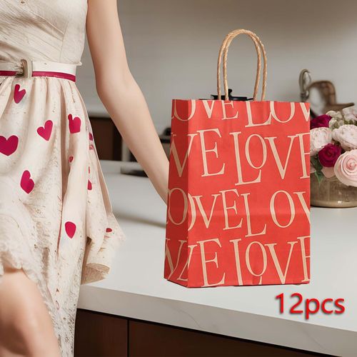 12Pcs Valentine's Day Gift Bag Romantic Party Favors  A