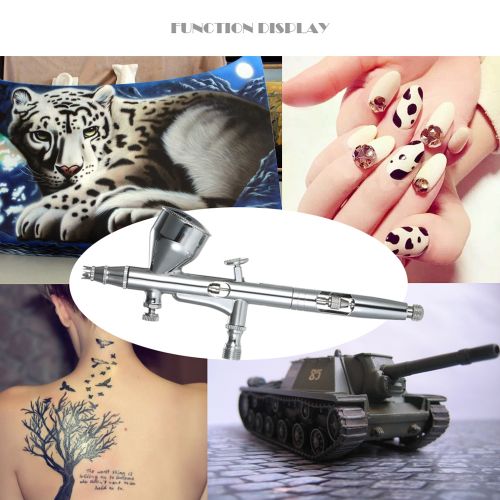 Kkmoon Professional Gravity Feed Airbrush Kit With 1.8m