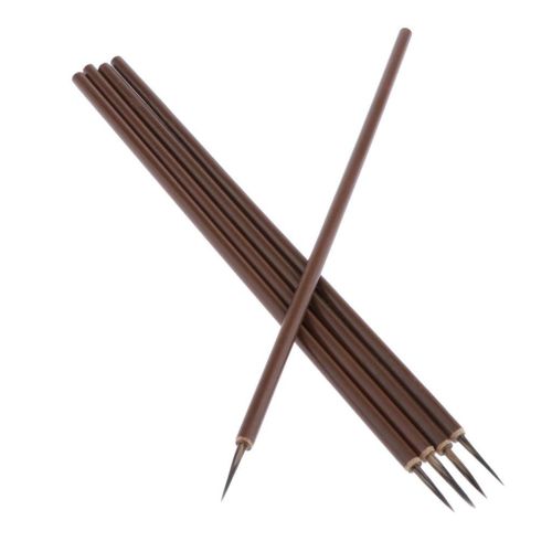 5pcs Round Pointed Tip Water  Hair Paint Brush For