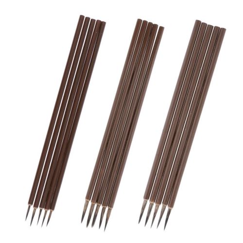 5pcs Round Pointed Tip Water  Hair Paint Brush For
