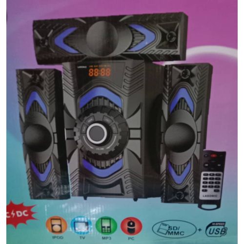 Lasonic Home Theatre System Subwoofer With Bluetooth And Remote Control -Black