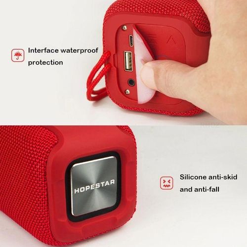 Hopestar  Portable Outdoor Waterproof Bluetooth Speaker - Black,Grey,Red