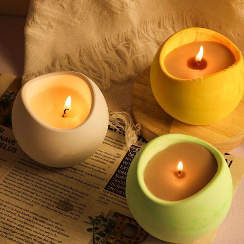 Arc Egg Gypsum Candle Cup Mold Diy Handmade Resin Concrete Storage Box Making Potted Silicone Mould Aromatherapy Box