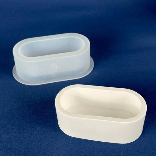 Crystal Drop Glue Elliptical Rectangular Flower Pot Mold Diy Epoxy Resin Mold Concrete Storage Box Gypsum Cement Silicone Mold