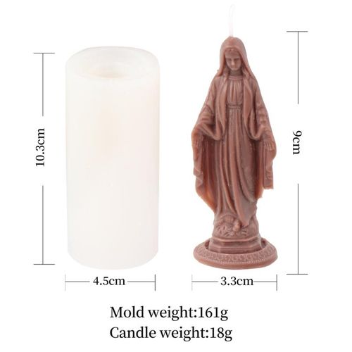 3d Large Savior Jesus Virgin Mary Silicone Candle Mold Diy Portrait Candle Making Kits Soap Resin Mold S Craft Home Decor