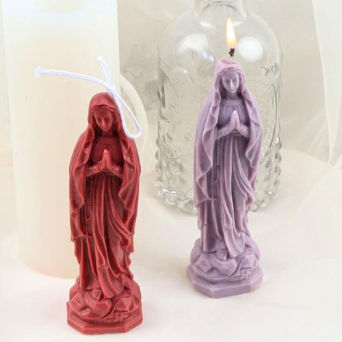 3d Large Savior Jesus Virgin Mary Silicone Candle Mold Diy Portrait Candle Making Kits Soap Resin Mold S Craft Home Decor