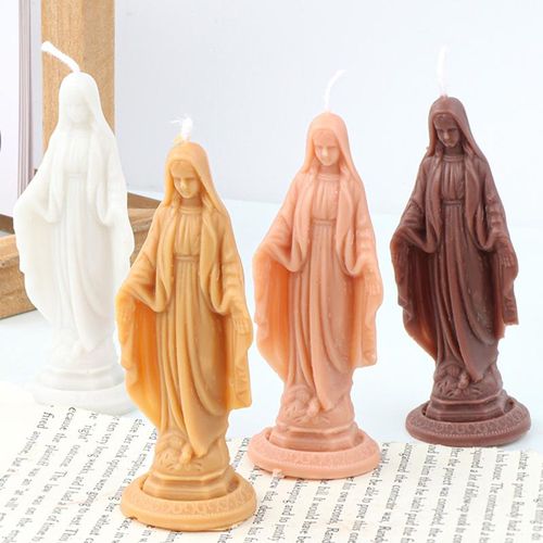 3d Large Savior Jesus Virgin Mary Silicone Candle Mold Diy Portrait Candle Making Kits Soap Resin Mold S Craft Home Decor