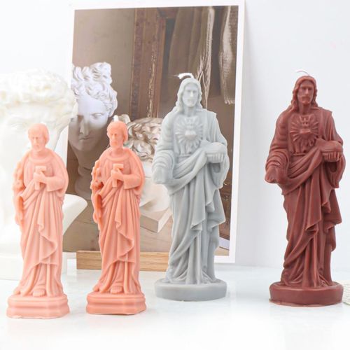 3d Large Savior Jesus Virgin Mary Silicone Candle Mold Diy Portrait Candle Making Kits Soap Resin Mold S Craft Home Decor