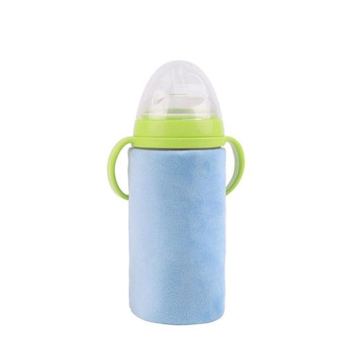 USB Baby Bottle Warmer Portable Travel Milk Warmer Infant Feeding Bottle Heated Cover Thermostat New,Blue NO5114