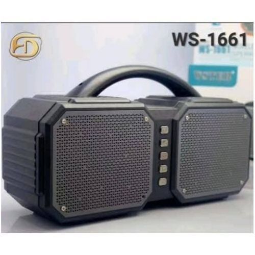 Wster WS-1661 Full Bass Bluetooth Wireless speaker - Black