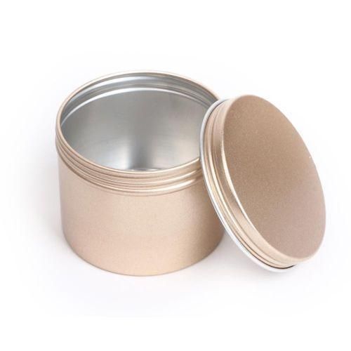 122448Pcs Empty Silver Gold Black Aluminum Tins Cans With Screw Lid Round Candle Spice Candy Containers Storage Box