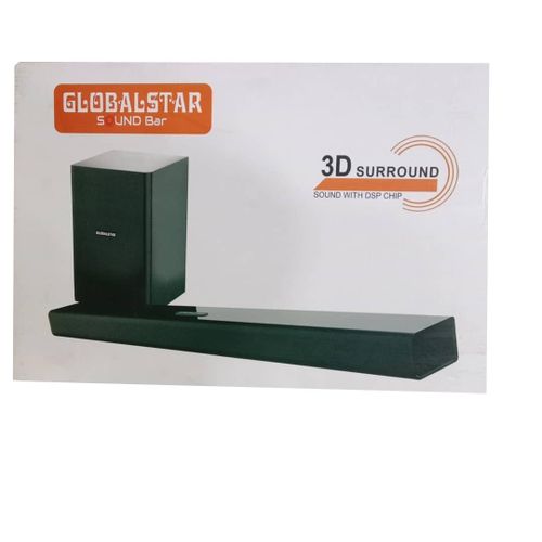 Surround Sound Bar With Subwoofer For Extra Bass And Clear Sound-Black
