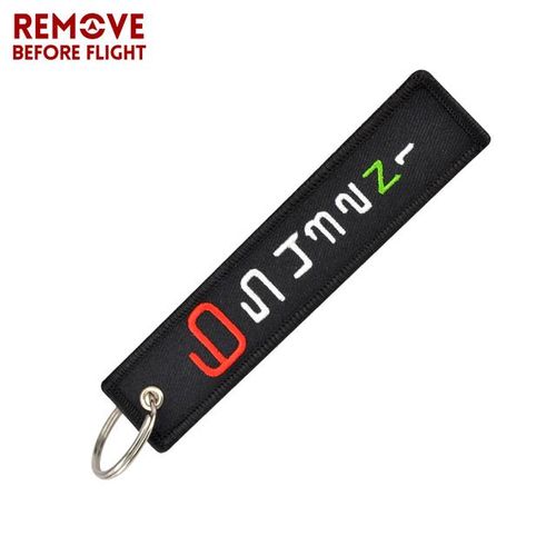 Motorcycle Car Keychain Freedom Key Tag Embroidery Remove Before Flight Key Chain OEM Key Ring For Aviation Gifts llavero-1pc_Red