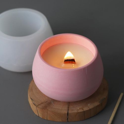Candle Jar Silicone Mold Concrete Cement Flowerpot Mould Diy Crystal Epoxy Resin Storage Box Craft Mold Home Decor