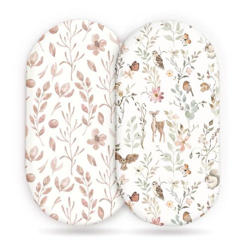 2PCS Baby Waterproof Mattress Protector Baby Cradle Fitted Sheet Baby Care Pad Cover Suitable for Multiple Sizes