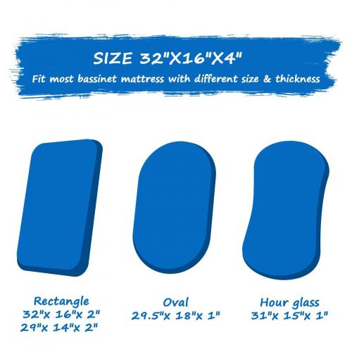 2PCS Baby Waterproof Mattress Protector Baby Cradle Fitted Sheet Baby Care Pad Cover Suitable for Multiple Sizes