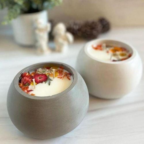 Concrete Candle Jar Silicone Mould Diy Handmade Succulent Cement Planter Resin Silicone Mold Gypsum Storage Box Home Decor