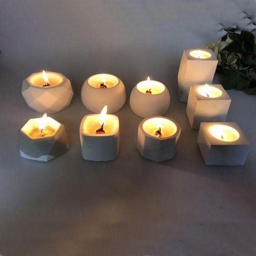 Concrete Candle Jar Silicone Mould Diy Handmade Succulent Cement Planter Resin Silicone Mold Gypsum Storage Box Home Decor
